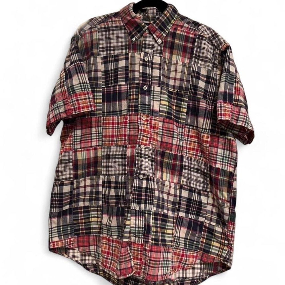 Vintage 90s Ralph Lauren Blake Fit Plaid Short Sleeve Shirt Mens Lg Relaxed Fit